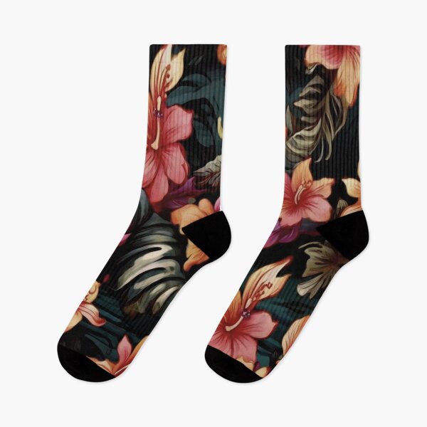 Item preview, Mellow hibiscus on black designed and sold by Flowersonstuff.