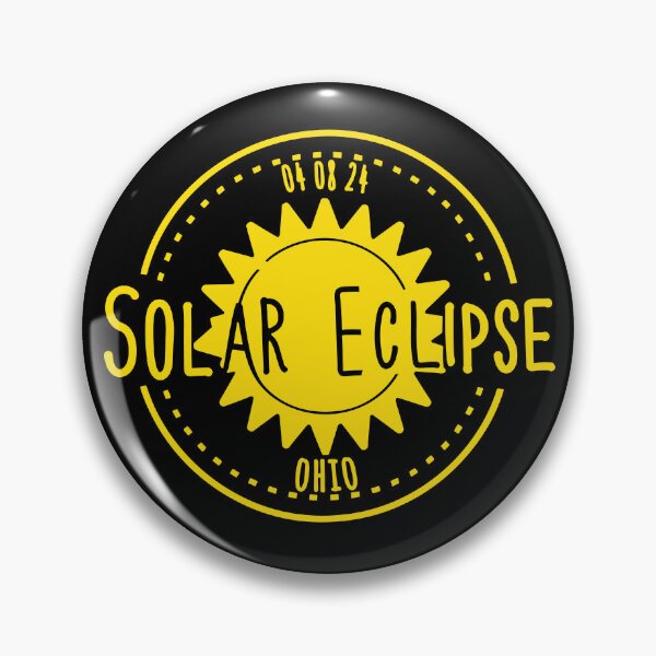 Item preview, Ohio 040824 Total Solar Eclipse 2024 in yellow designed and sold by EmeraldeaArt.