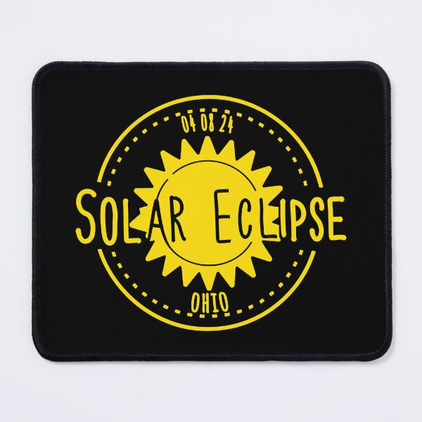 Item preview, Ohio 040824 Total Solar Eclipse 2024 in yellow designed and sold by EmeraldeaArt.