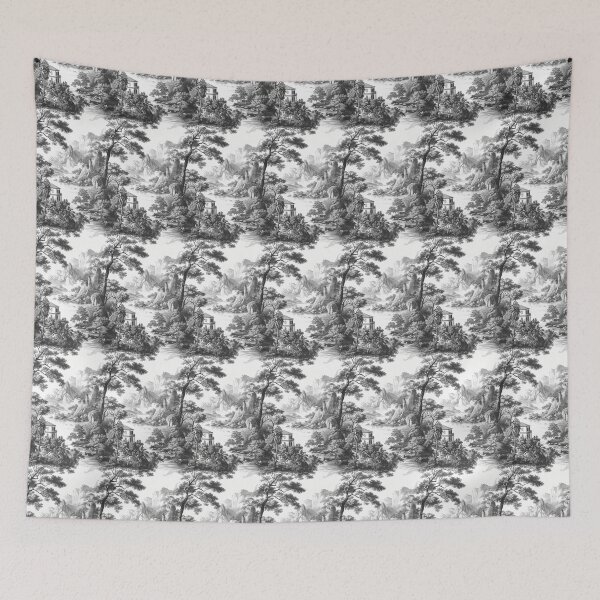 Item preview, Copy of Toile de Jouy Pattern in Black and White, Light Background designed and sold by EvgeniiaSim.
