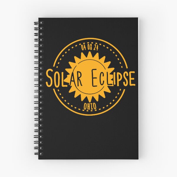 Item preview, Ohio 040824 Total Solar Eclipse 2024 in orange yellow designed and sold by EmeraldeaArt.