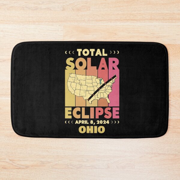 Item preview, Ohio Total Solar Eclipse with MAP - in Sun Hues 2024 April 8 designed and sold by EmeraldeaArt.