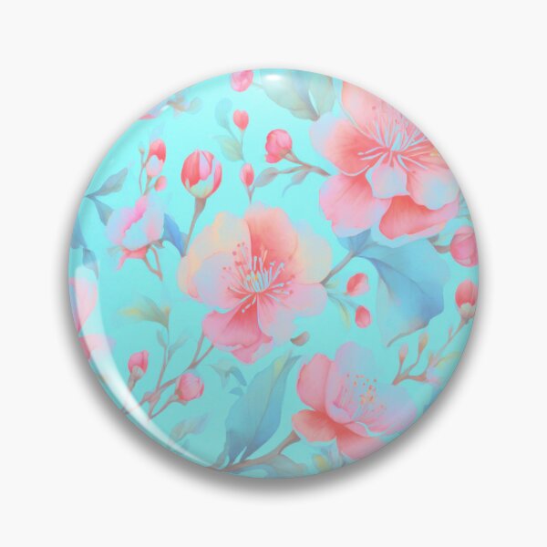Item preview, Dainty petals on a blue background  designed and sold by Flowersonstuff.