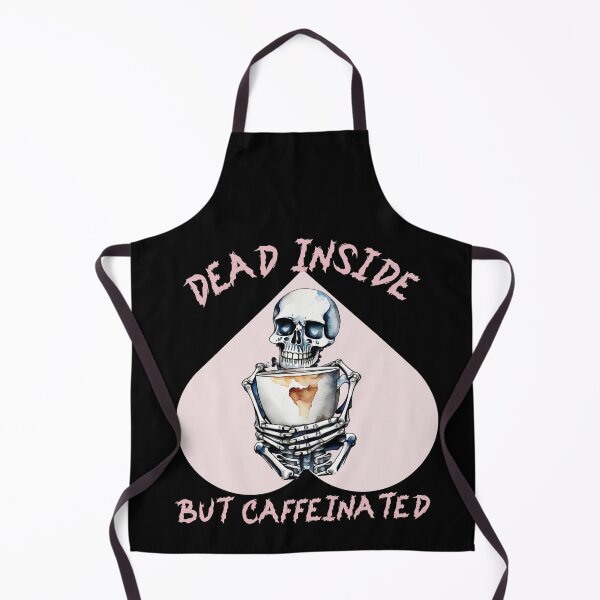 Item preview, Dead Inside But Caffeinated Funny Gifts for Coffee Lovers and Funny gifts for Skeleton Lovers Funny gifts for Halloween Skull Spooky Time Szn designed and sold by MatthewViews.