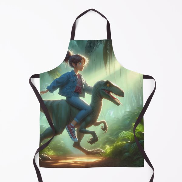 Item preview, A girl is riding on the back of a dinosaur. designed and sold by aminz4.