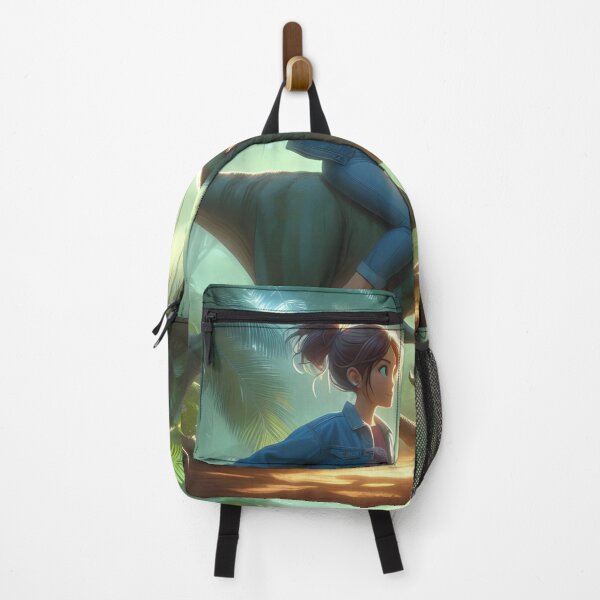Item preview, A girl is riding on the back of a dinosaur. designed and sold by aminz4.