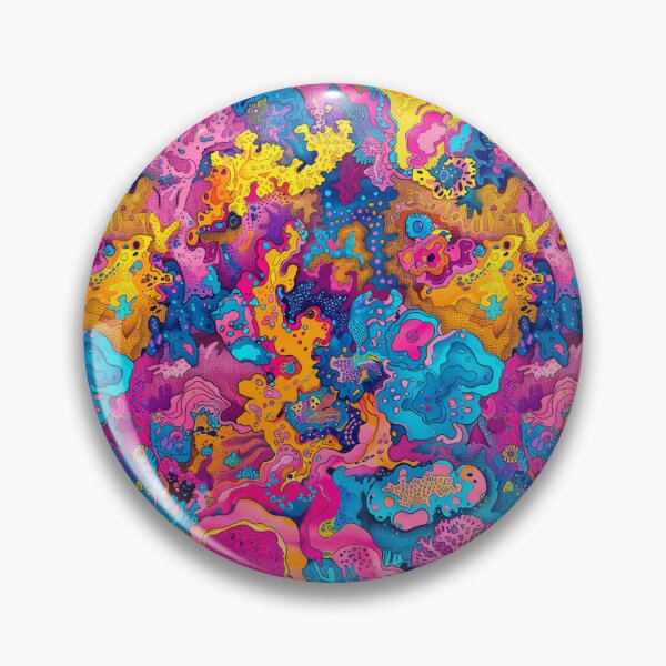 Item preview, Not Traditional Toile de Jouy Pattern in Neon Colors designed and sold by EvgeniiaSim.