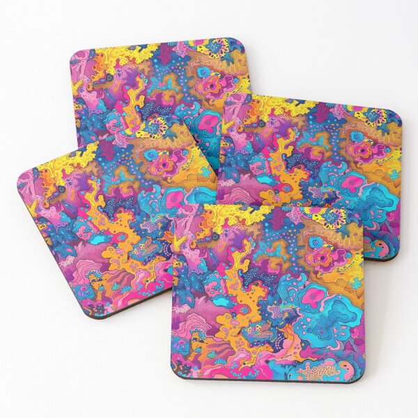 Item preview, Not Traditional Toile de Jouy Pattern in Neon Colors designed and sold by EvgeniiaSim.
