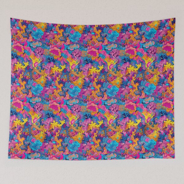 Item preview, Not Traditional Toile de Jouy Pattern in Neon Colors designed and sold by EvgeniiaSim.