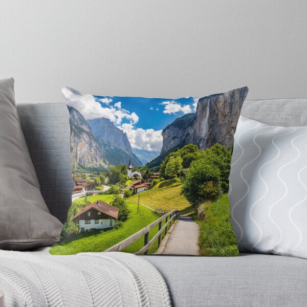 Item preview, Alpine Village, Switzerland, Mountain, Waterfall, Swiss Alps designed and sold by newburyboutique.