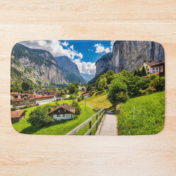 Item preview, Alpine Village, Switzerland, Mountain, Waterfall, Swiss Alps designed and sold by newburyboutique.