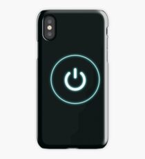 Bright Neon Aqua Turn Me On and Power Me Up iPhone Case