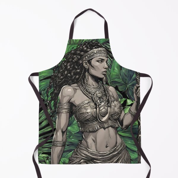 Item preview, Aztec Warrior Woman - Jungle Leaf Background designed and sold by GWTF-Designs.