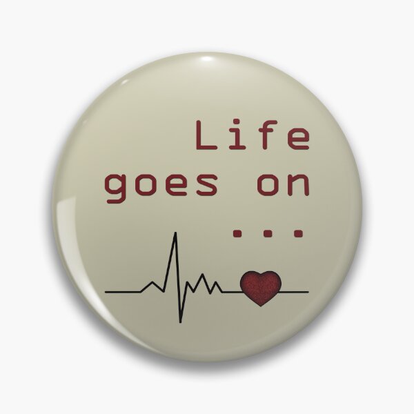 Item preview, Cardiogram of the heart with the inscription "Life goes on ..." designed and sold by Cherevan.
