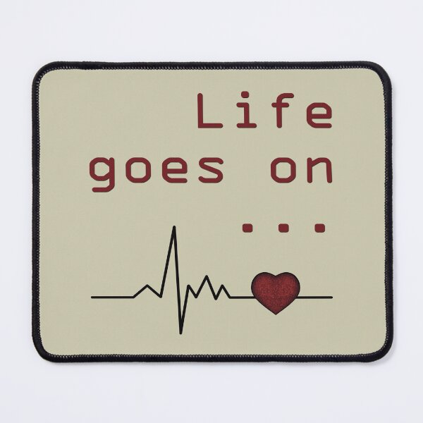 Item preview, Cardiogram of the heart with the inscription "Life goes on ..." designed and sold by Cherevan.