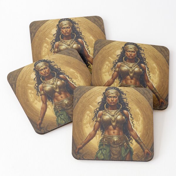 Item preview, Aztec Warrior Woman - Gold Disc Background designed and sold by GWTF-Designs.