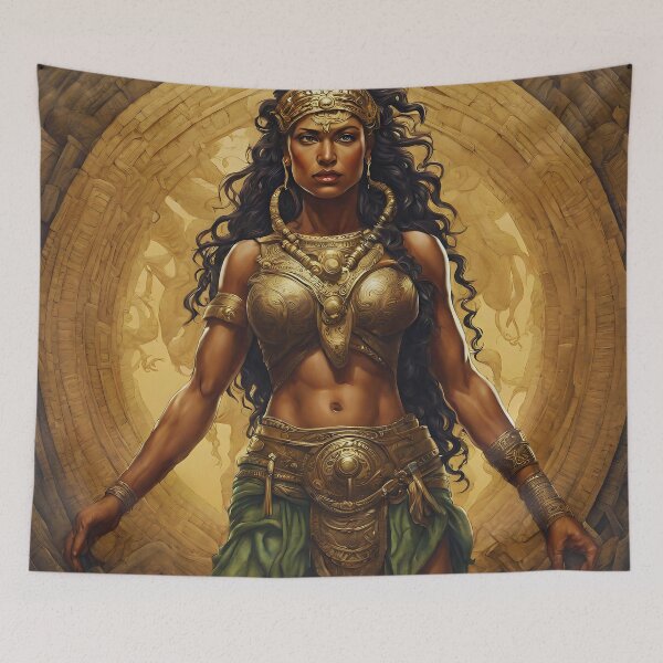 Item preview, Aztec Warrior Woman - Gold Disc Background designed and sold by GWTF-Designs.