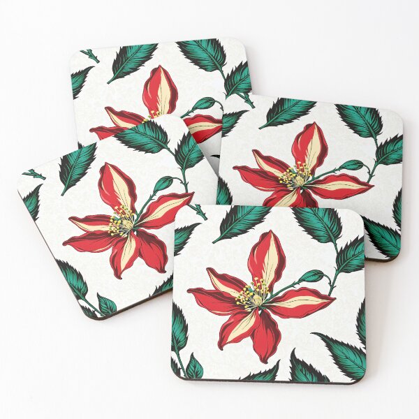 Item preview, Vibrant Red Flower Illustration - Botanical Artwork, Sensations of a vibrant spring day designed and sold by yeekazar.