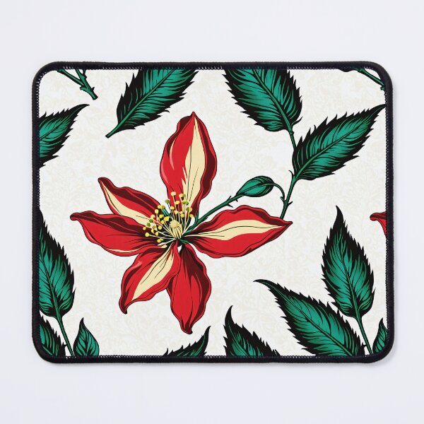 Item preview, Vibrant Red Flower Illustration - Botanical Artwork, Sensations of a vibrant spring day designed and sold by yeekazar.
