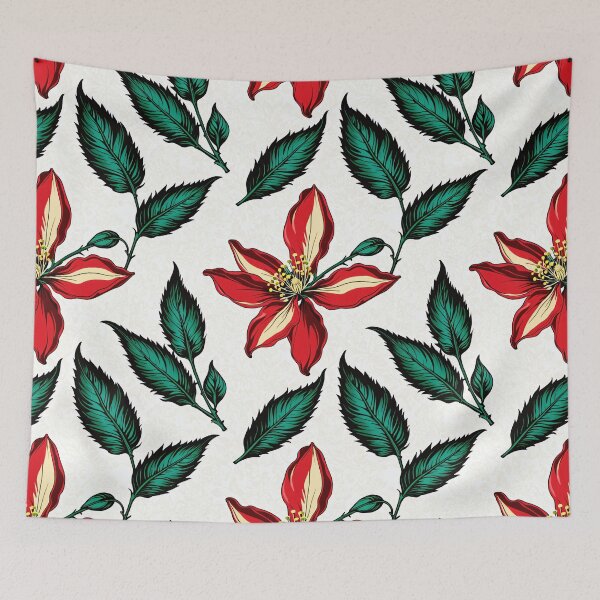 Item preview, Vibrant Red Flower Illustration - Botanical Artwork, Sensations of a vibrant spring day designed and sold by yeekazar.