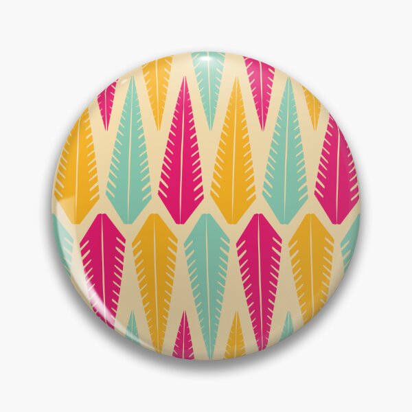 Item preview, Bright Feathers - Geometric Leaves Pattern designed and sold by CattDesigns.