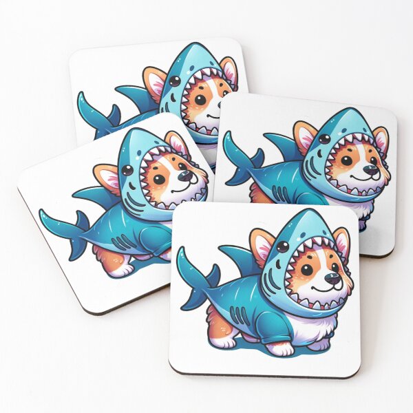 Item preview, Corgi wearing a shark costume  designed and sold by MellowPeach.