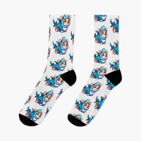 Item preview, Corgi wearing a shark costume  designed and sold by MellowPeach.