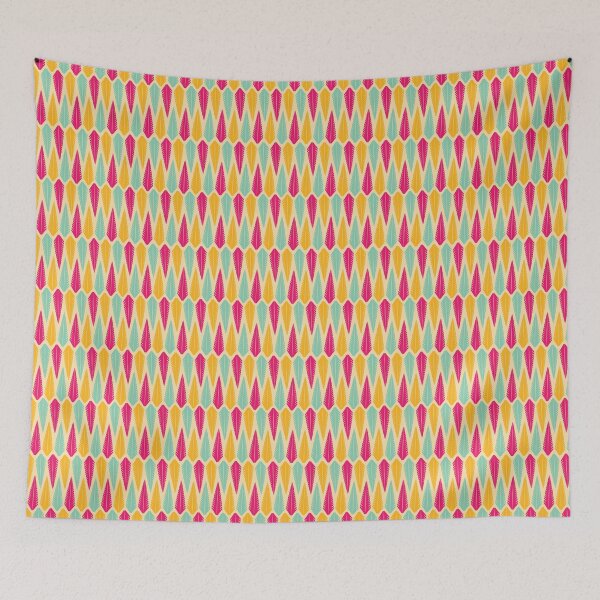 Item preview, Bright Feathers - Geometric Leaves Pattern designed and sold by CattDesigns.