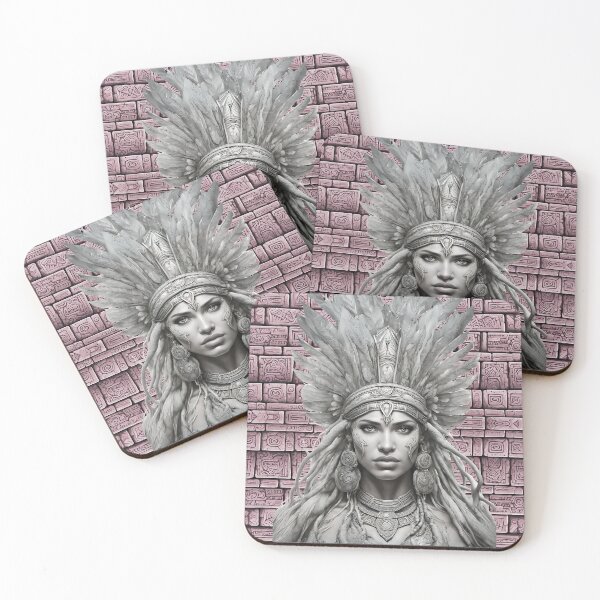 Item preview, Aztec Warrior Woman - Temple Block Background designed and sold by GWTF-Designs.