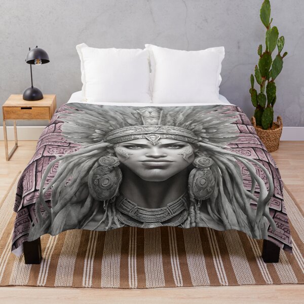 Item preview, Aztec Warrior Woman - Temple Block Background designed and sold by GWTF-Designs.