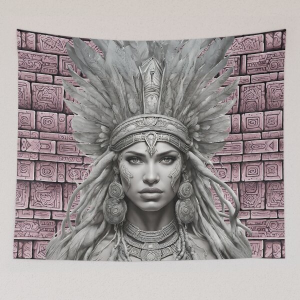 Item preview, Aztec Warrior Woman - Temple Block Background designed and sold by GWTF-Designs.