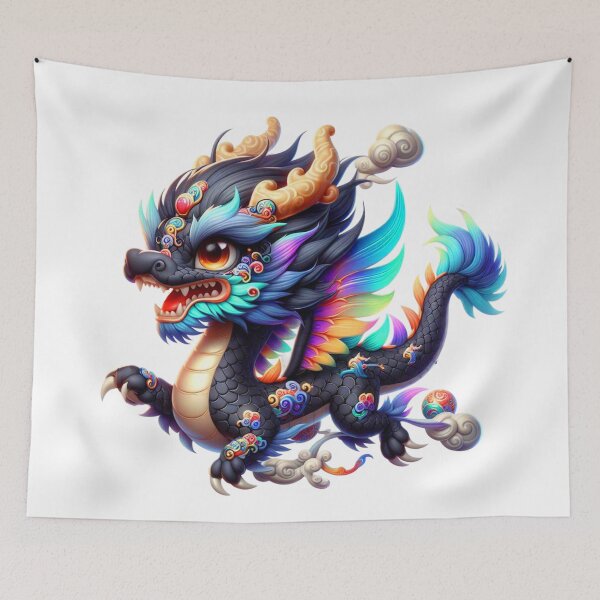 Item preview, Cute Black Chinese Dragon Chibi designed and sold by CHIBI_POPZ.