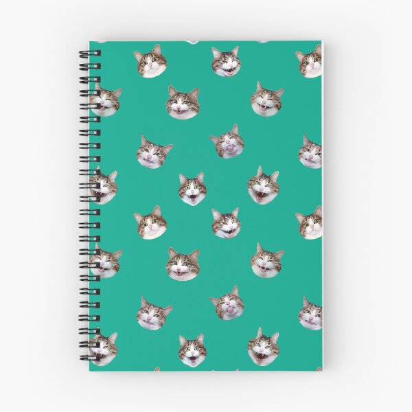 Item preview, Funny shocked cat face pattern teal designed and sold by BeebooDesign.