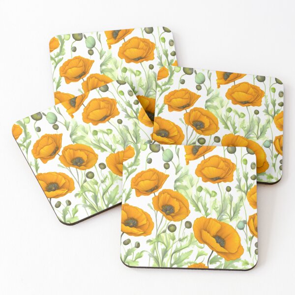 Item preview, Orange poppies designed and sold by Flowersonstuff.