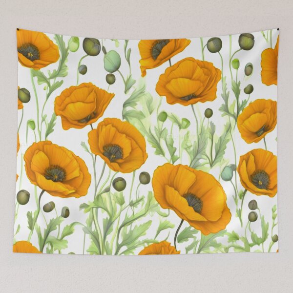 Item preview, Orange poppies designed and sold by Flowersonstuff.