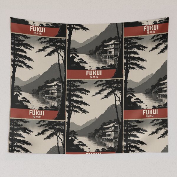 Item preview, Fukui Japan Vintage Travel Tourism  designed and sold by TravelersGems.