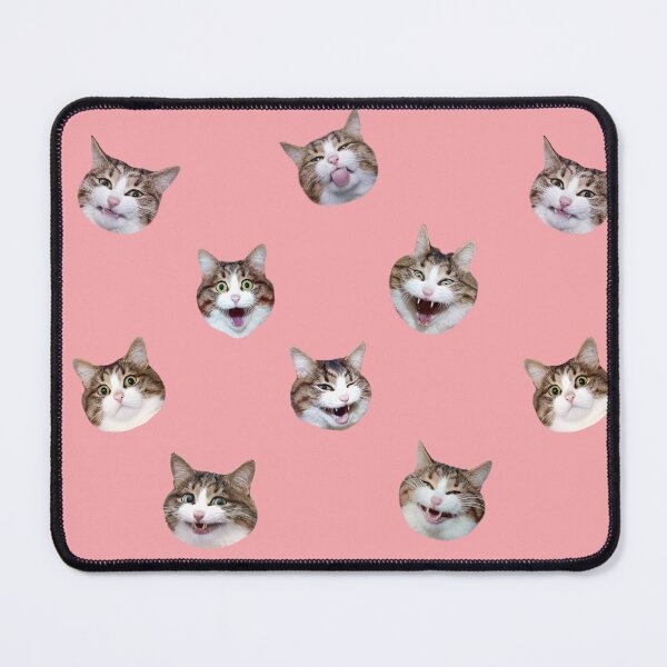 Item preview, Funny shocked cat face pattern pink designed and sold by BeebooDesign.