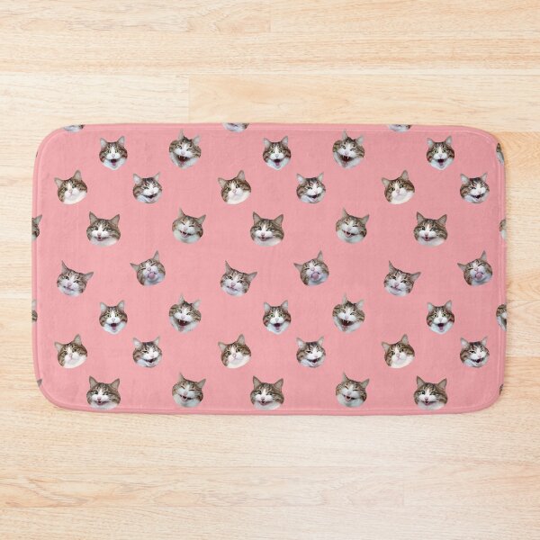 Item preview, Funny shocked cat face pattern pink designed and sold by BeebooDesign.