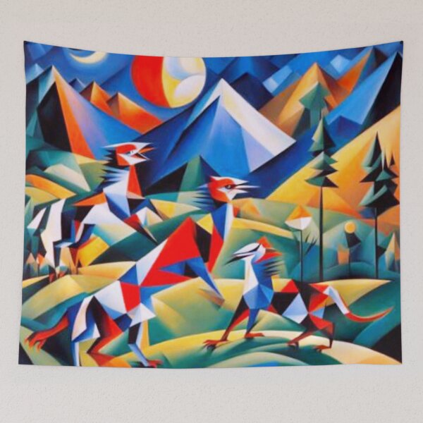 Item preview, Griffins play in mountain meadow designed and sold by George Hutton Hunter.