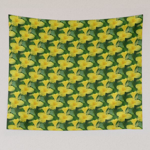 Item preview, Yellow Canna Lily And Green Leaves Seamless Pattern designed and sold by taiche.