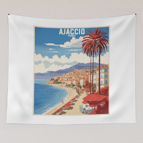 Item preview, Ajaccio France Vintage Travel Tourism  designed and sold by TravelersGems.