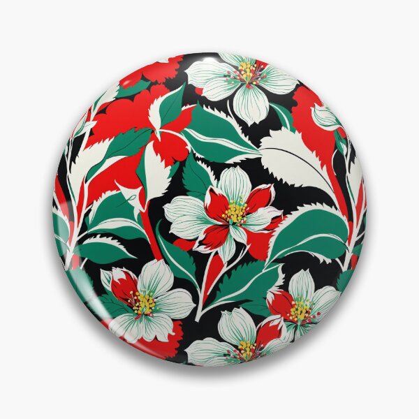 Item preview, Vibrant orange white green Flower Illustration - Botanical Artwork, Sensations of a vibrant spring day designed and sold by yeekazar.