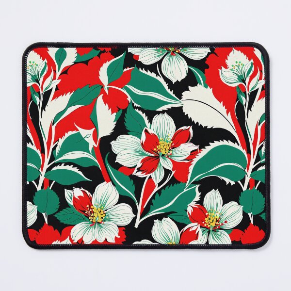 Item preview, Vibrant orange white green Flower Illustration - Botanical Artwork, Sensations of a vibrant spring day designed and sold by yeekazar.