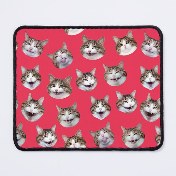 Item preview, Funny shocked cat face pattern seamless red designed and sold by BeebooDesign.