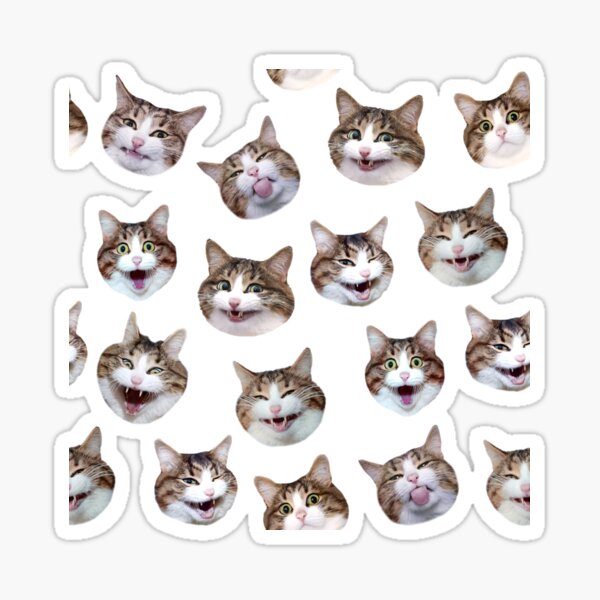 Item preview, Funny shocked cat face pattern seamless red designed and sold by BeebooDesign.