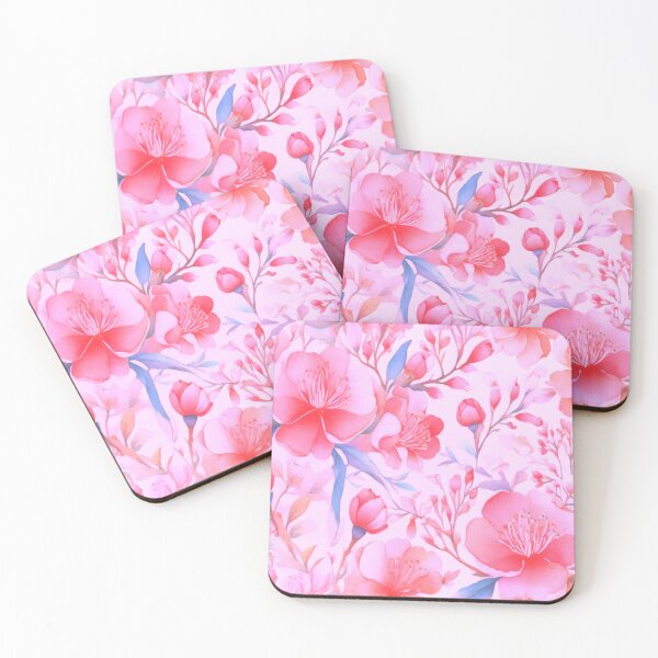 Item preview, Dainty petals on a pink background  designed and sold by Flowersonstuff.