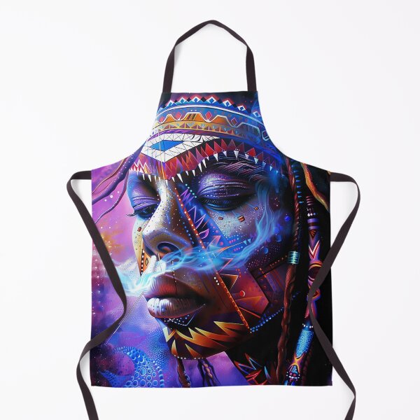Item preview, Psychedelic Native Warrior Woman Visionary Art designed and sold by Mystikos Art.