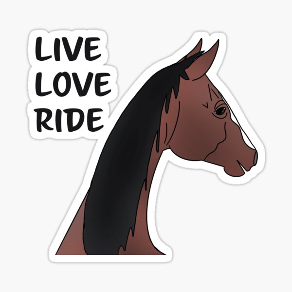 Aperçu de l'œuvre Live Love Ride - Cheval bai créée et vendue par bellamousse design co.