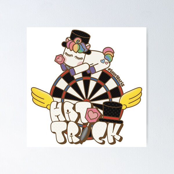 Item preview, White Horse Loves Hat Trick! designed and sold by love4darts.