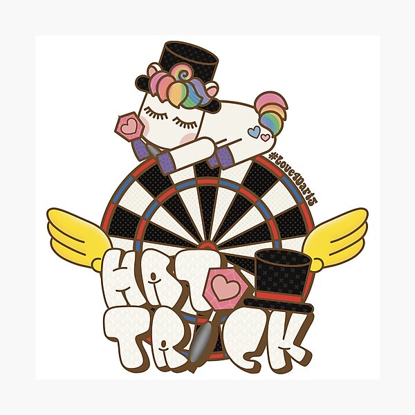 Item preview, White Horse Loves Hat Trick! designed and sold by love4darts.